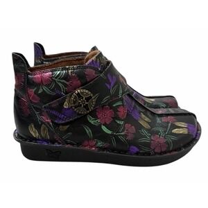 Alegria Caiti Meadow Leather Floral Butterfly Ankle Boots Women's Size 39 (US 9)